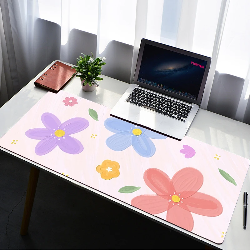 

Kawaii flower Mouse Pad 900X400MM Pad Mouse Notbook Computer Padmouse Popular Gaming Mousepad Gamer Keyboard Mouse Mats Mice Mat