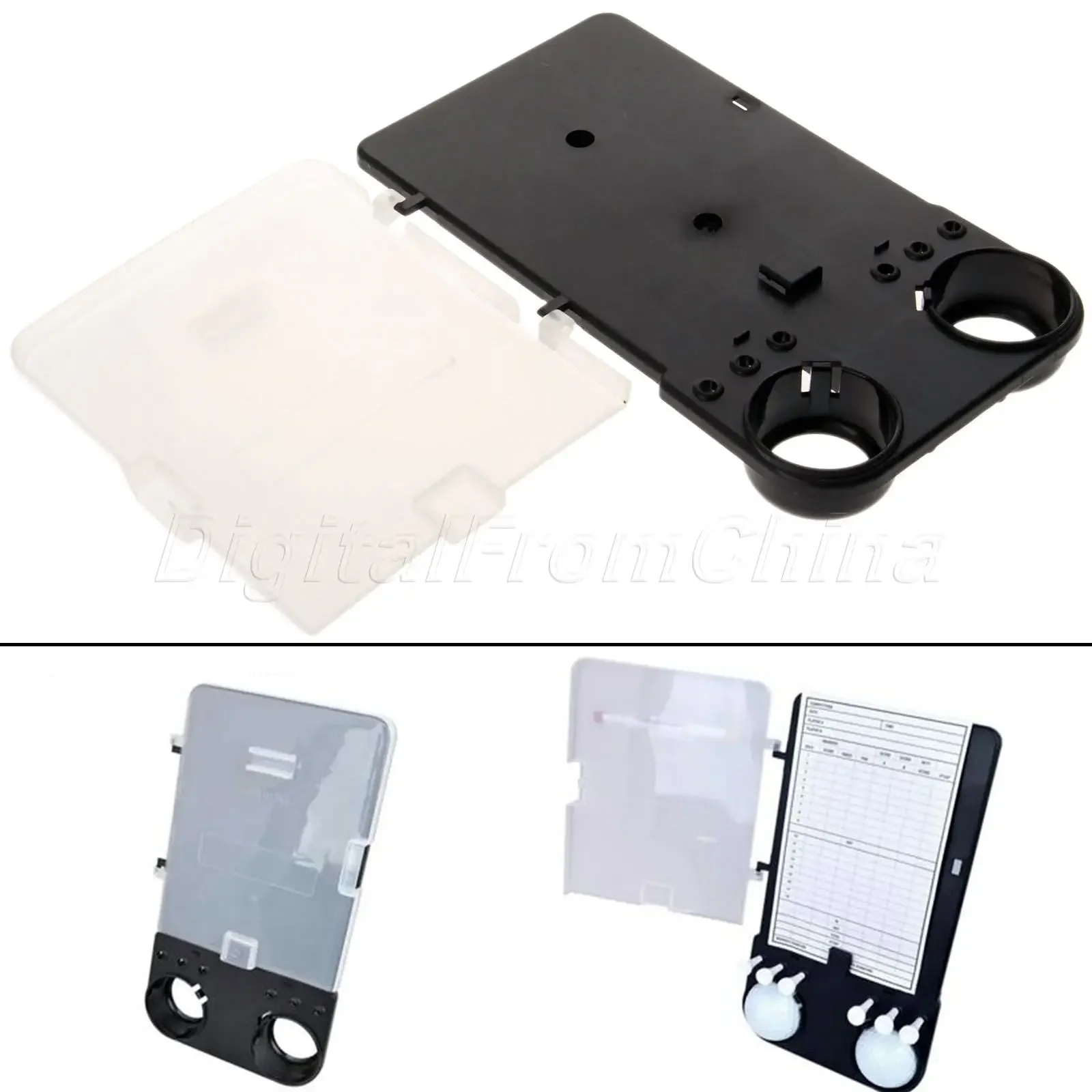 1Pc Plastic Golf Score Card Holder Kit for GOF Cart Multi-Function Scoreboard Ball Tee Holder Scoring Keeper Score Card Board