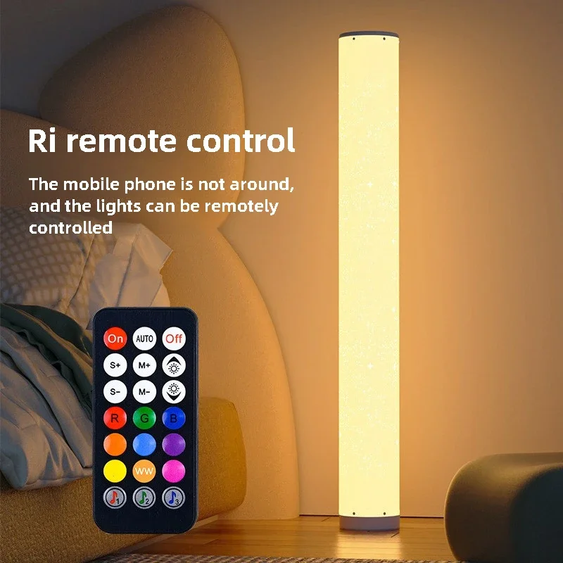 

Современный светодиодный Bluetooth музыкальный ритм торшер с изменением цвета атмосфера Аврора звездное небо стоячий свет с голосовым управлением