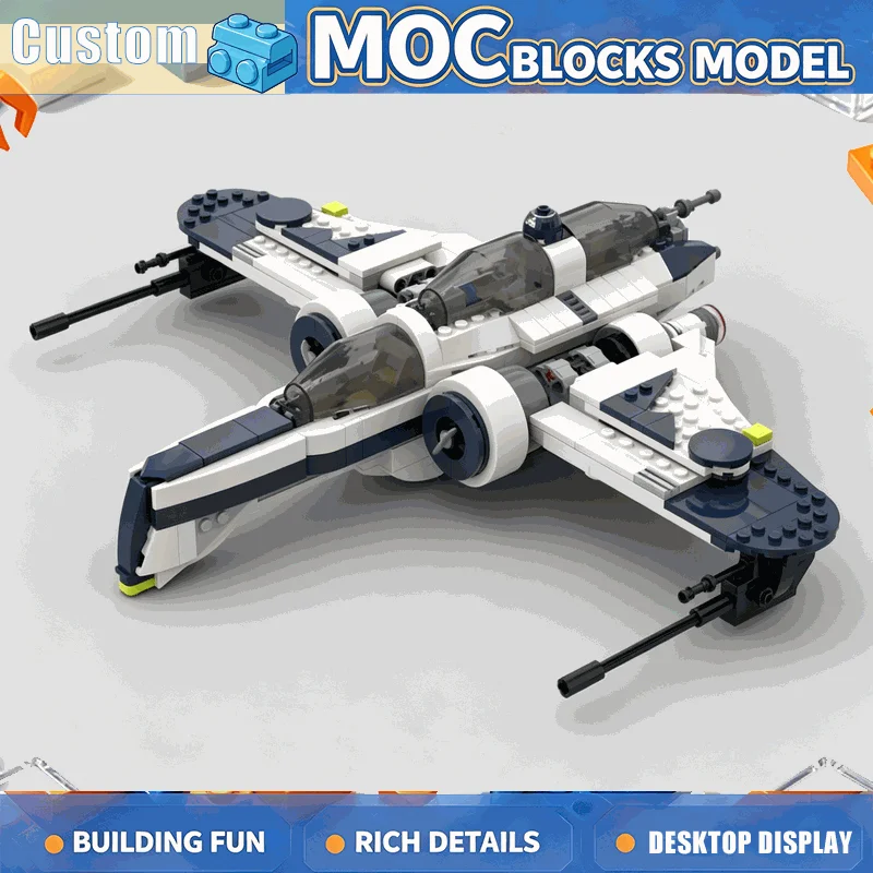 610 PCS Sci Fi Space Fighter Building Blocks MOC Custom Model DIY Creative Assembly Educational Toy Christmas Gifts Collection
