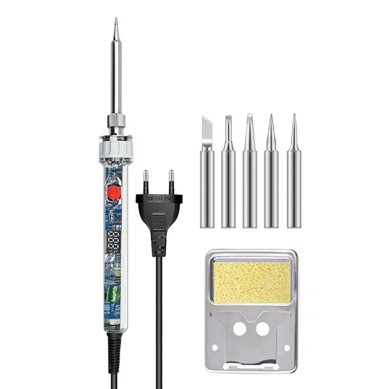 

ABSJ-90W Electric Soldering Iron P907 Adjustable Temperature LCD Digital Display With Switch Welding Repair Tools