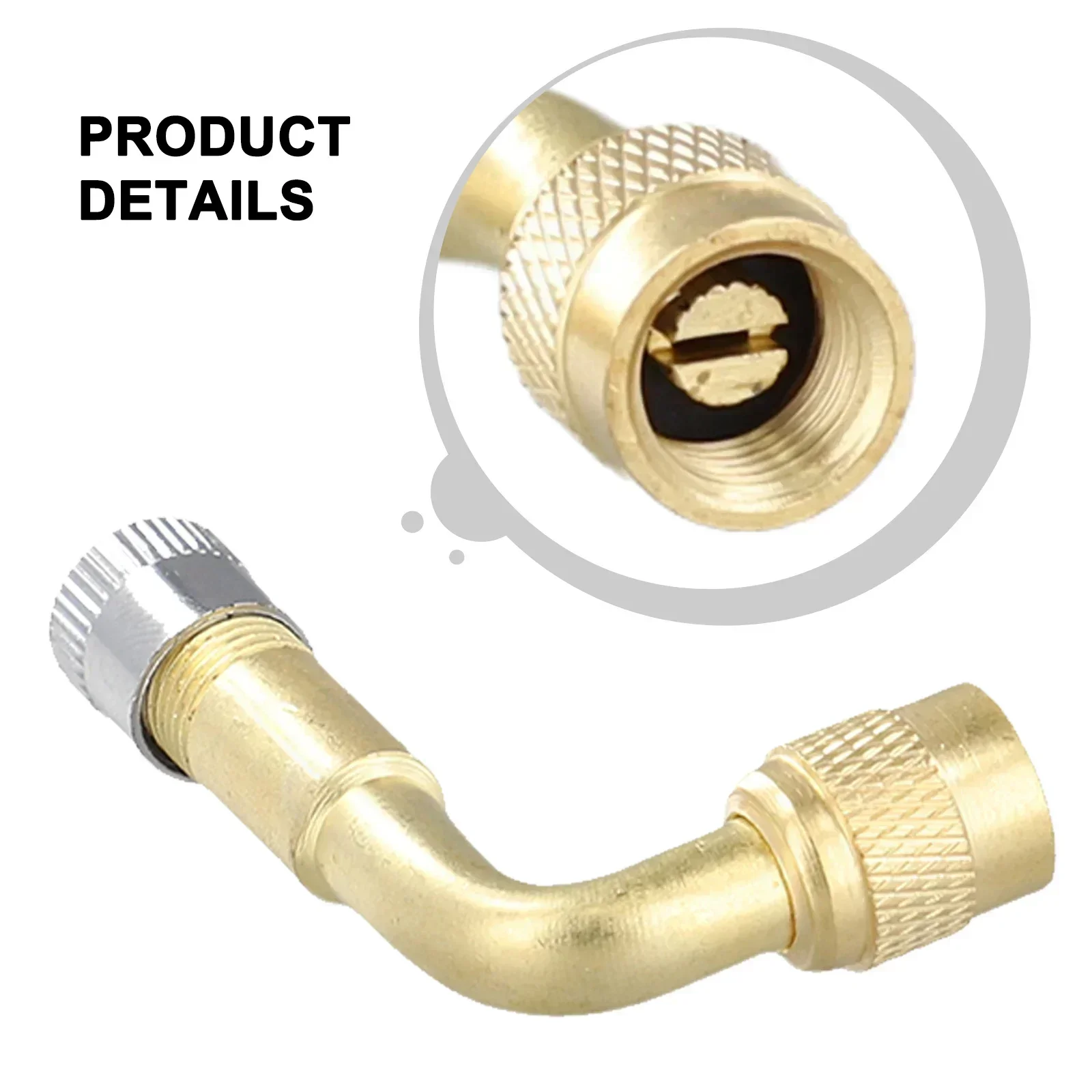 1PC Copper Tyre Valve Extension Adaptor Tire Stem Extender For Motorcycle 45°/90°/135° Valve Adapter Bike Accessories