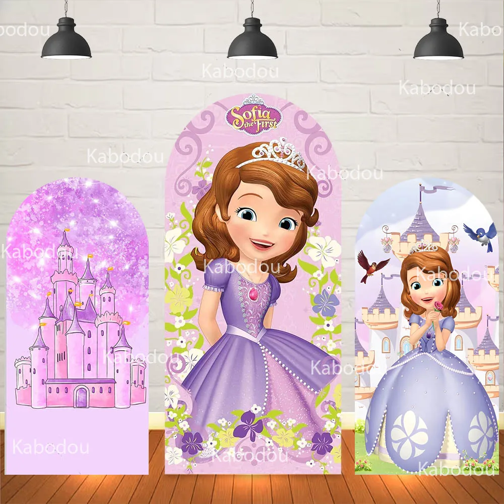 The Sofia First Backdrop Arch Cover Girls Birthday Party Decoration Baby Shower Photography Background Studio Prop