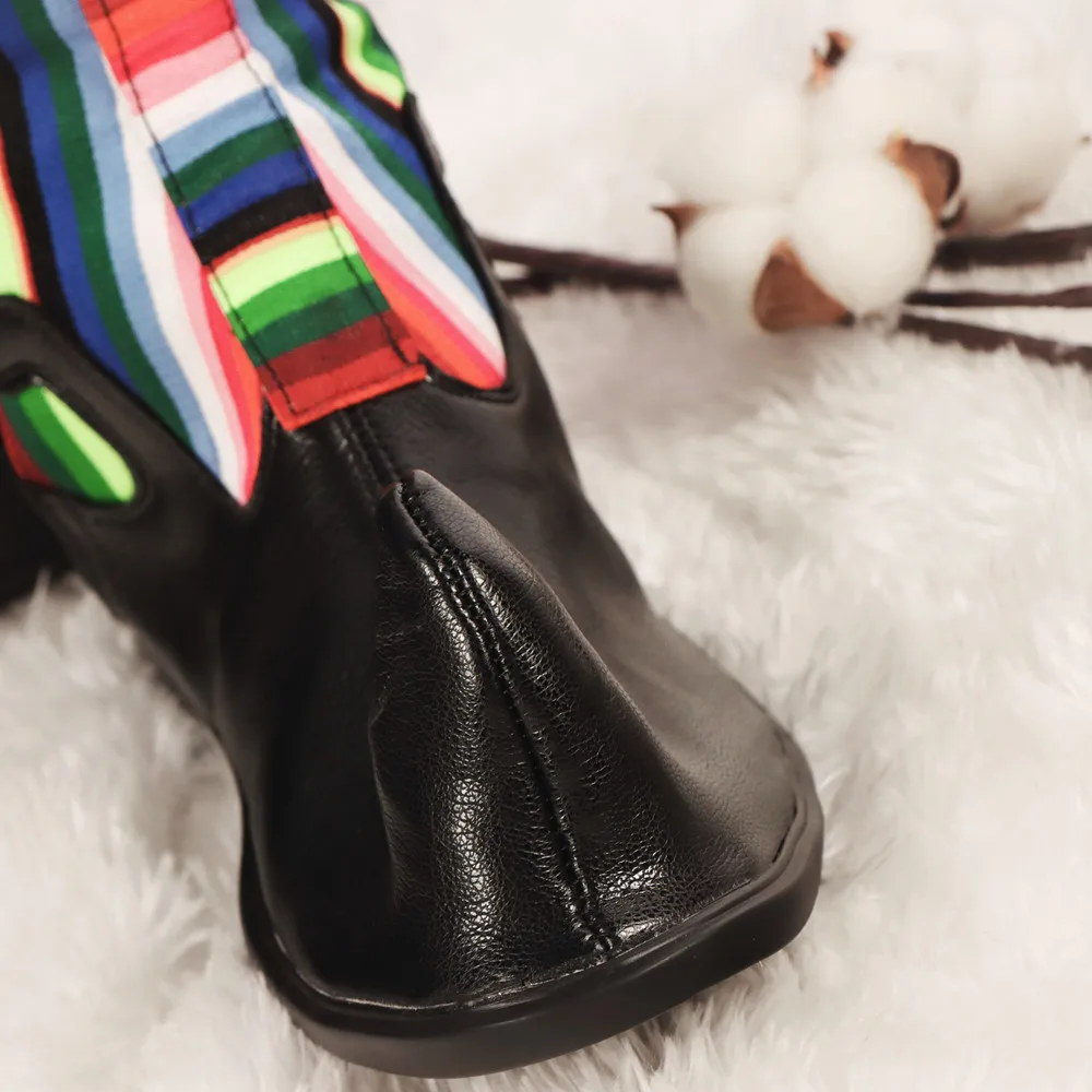 黒赤モンゴルの伝統的なブーツ男性中国古代少数民族ダンサーシューズフェスティバルダンスポリウレタン滑り止めソール