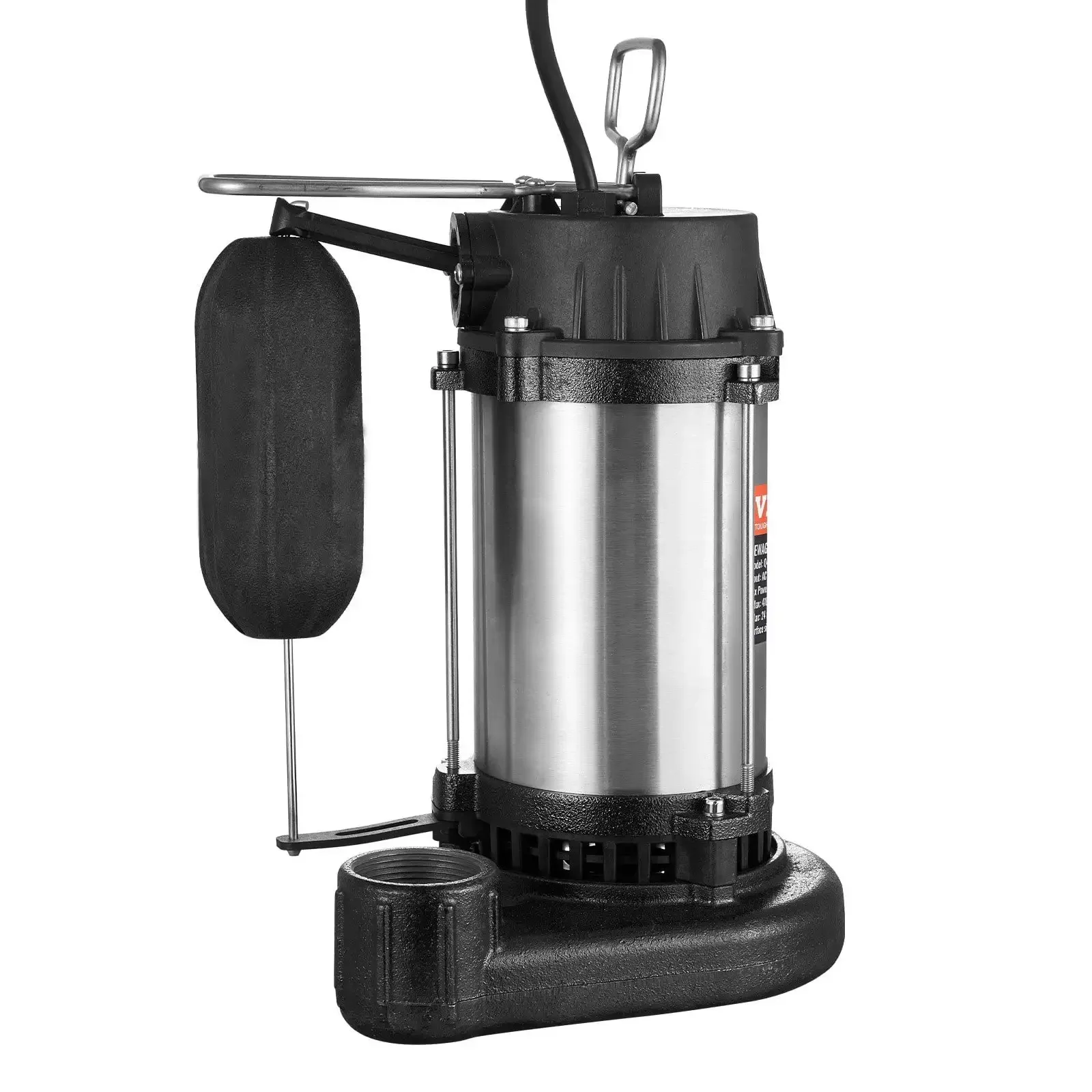 

Submersible Sewage Pump Water Pump 0.5HP 4188GPH 24 ft Lift for Basement