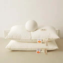 Five Star Hotel Pillow 48x74cm Pillow Core for Home Deep Sleep Neck Protection Without Collapsing Velvet Fiber Breathable Pillow