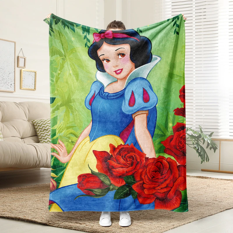 

Snow White and Dwarfs Flannel Blanket Fluffy Cozy Throw Adult Nap Blankets Soft Bedding Sofa Blanket for Party Home Decorations