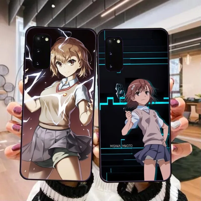 Anime Misaka Mikoto Phone Case for Realme GT 2 9i 8i 7i Pro X50 X2 C35 C21 C20 C11 C3 Black Soft Phone Cover Funda