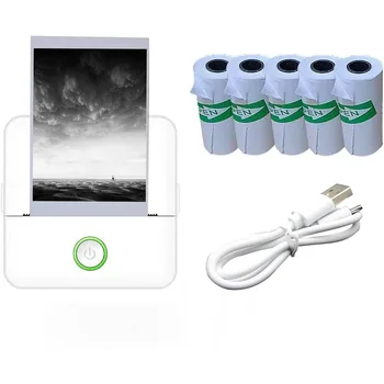 X6 미니 포켓 스티커 프린터, 블루투스 무선 연결, 휴대용 스티커 메이커, 학습 노트 저널, DIY 작업 및 사진