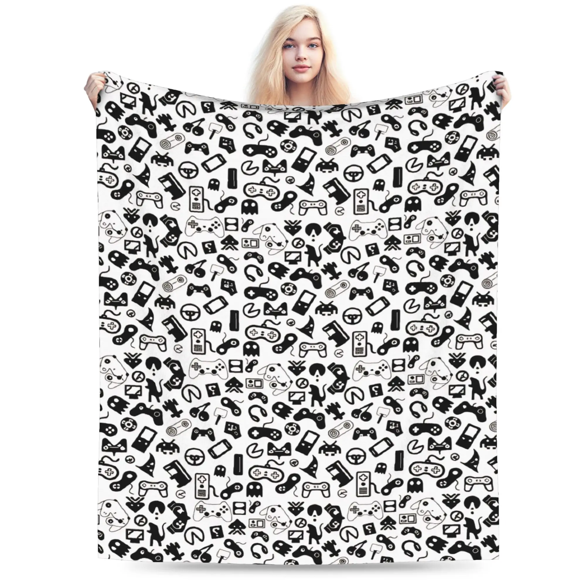 The Evolution of Video Game Blanket  Warm Soft Novelty Plush Bedding Throws For Boy Girl Outdoor Flannel Bedspread Bed Cover
