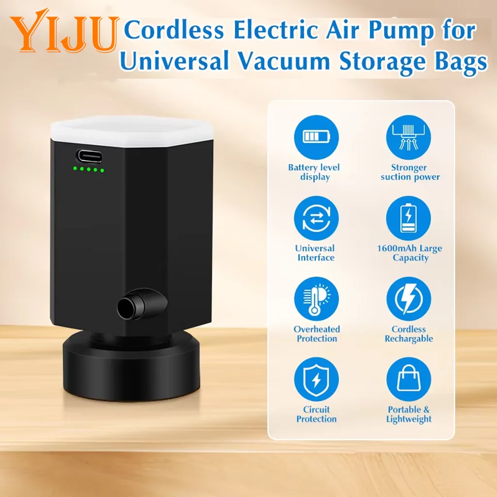 

YIJU Воздушный насос Беспроводной компрессор Открытый кемпинг Надувная надувная вакуумная сумка для хранения Рюкзак надувные лодки