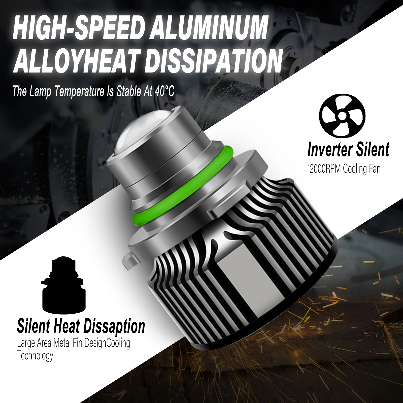 2Pcs Turbo LEDCar Headlight Lights 9005 9006 HB3 9006 HB4 Lens H7 H11 Led Fog Light Bulb H8 H16 jp CSP 8000K 6000K 3000K Green