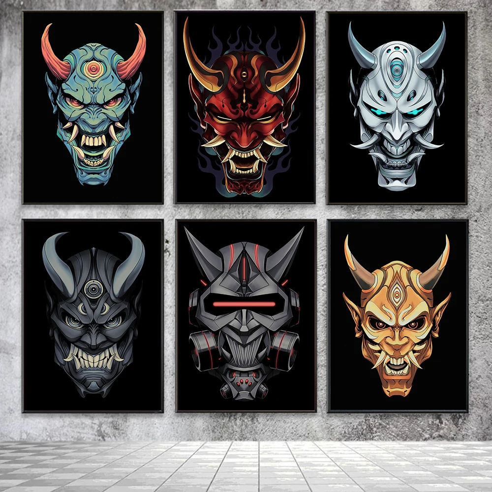 5D Diy Diamond Painting Japanese Hannya Mask Full Rhinestones Embroidery Mosaic Cross Stitch Kits Home Decor New Arrivals 2023