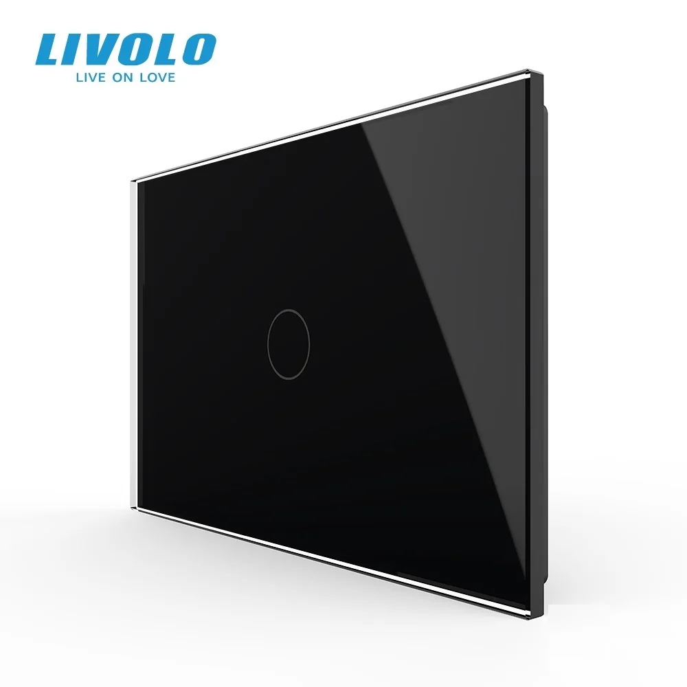 New LIVOLO US Standard Wall Touch Screen Panel Switch,1 Gang 1 Way,Crystal Glass,ac 110-220V,Backlight Dispaly, Sensor Control
