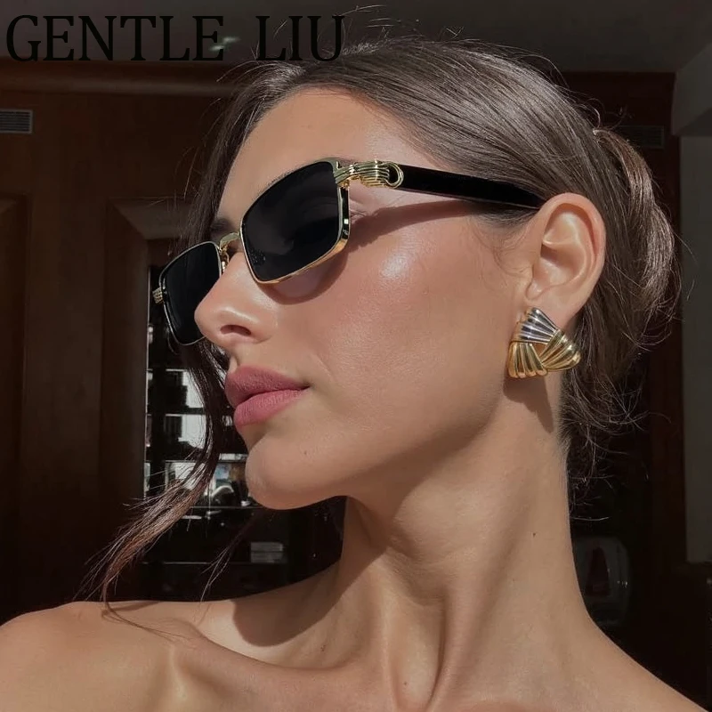 

Steampunk Small Frame Square Sunglasses Women 2026 Luxury Brand Vintage Designer Punk Rectangle Sun Glasses Lady Outdoor Eyewear