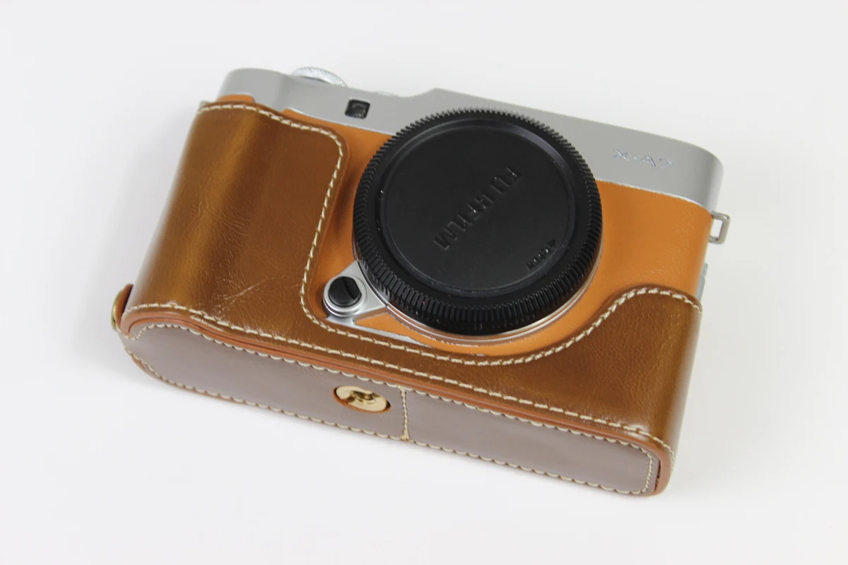 Kamera tasche pu Ledertasche Halbkörper Basis schutz für Fujifilm xa7 xa10 xa20 xa5 xa3 xa2 xm1 Schutz öffnung Boden abdeckung