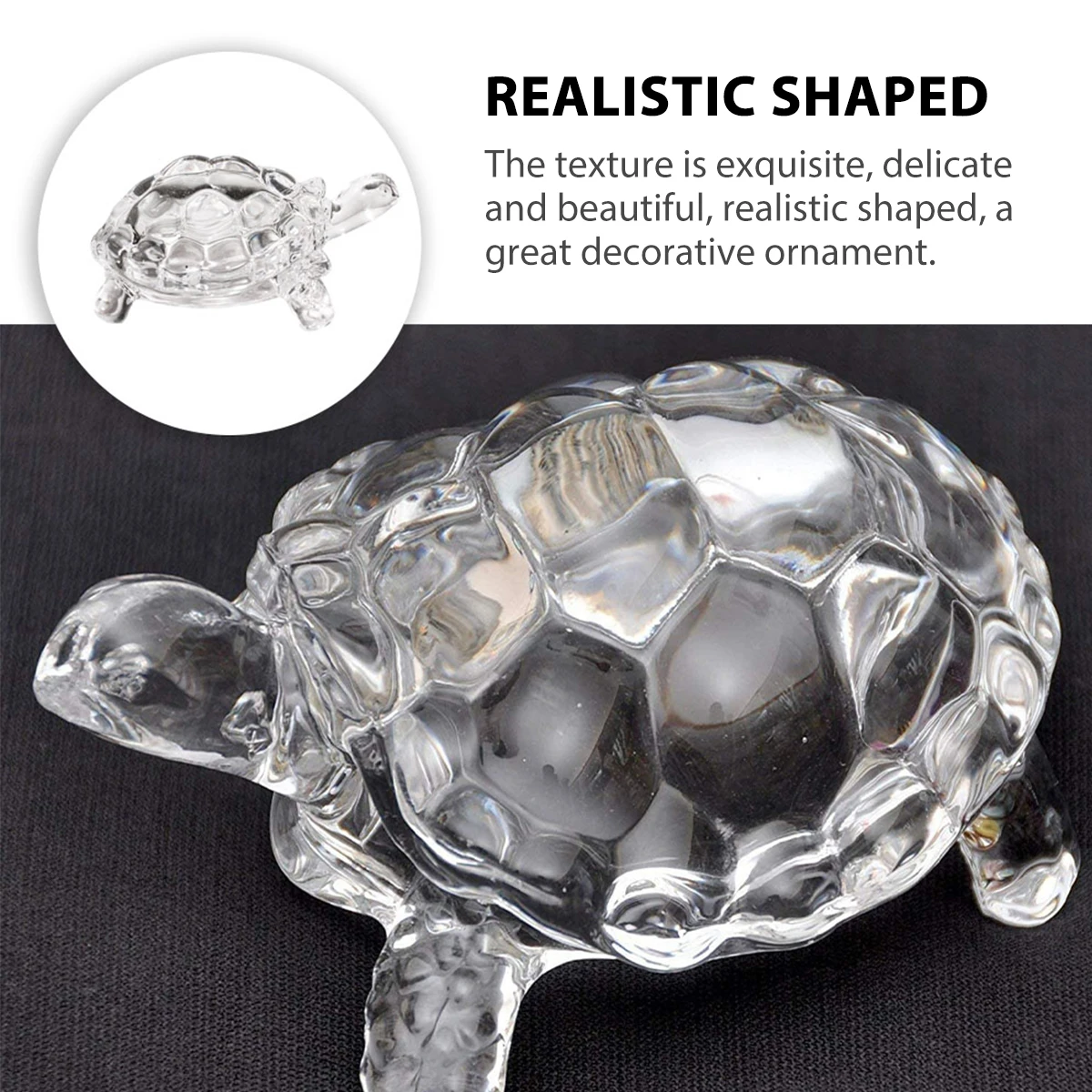 

2Pcs Transparent Glass Turtles Delicate Art Crafts Realistic Shape Perfect for Home Office Decoration Glass Turtle