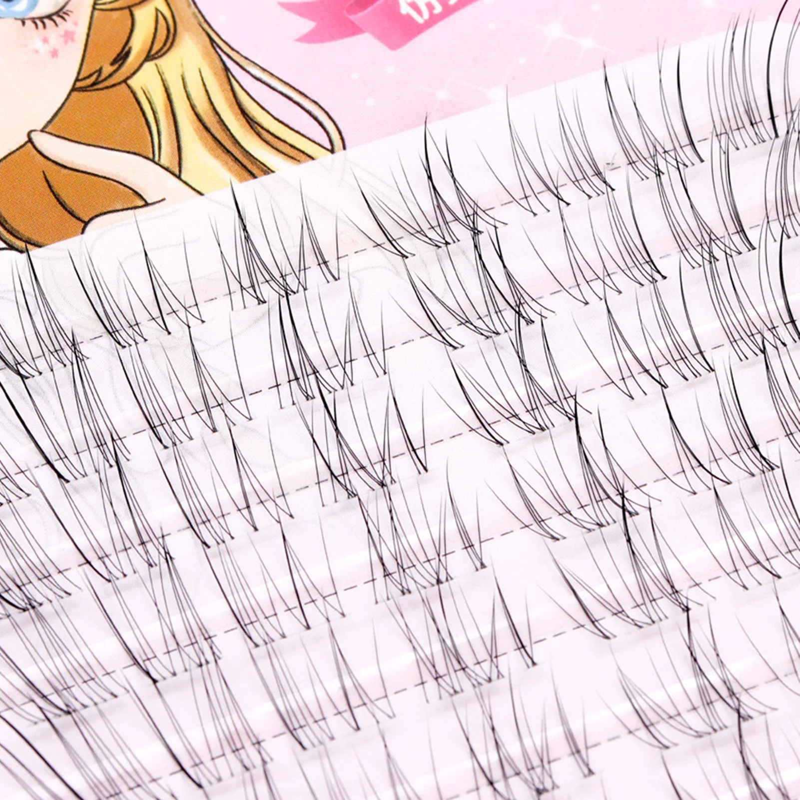 Ciglia finte ultra sottili e morbide in volpe Ciglia finte naturali e sottili per l'estensione delle ciglia finte in stile coreano con look per gli occhi della bambola