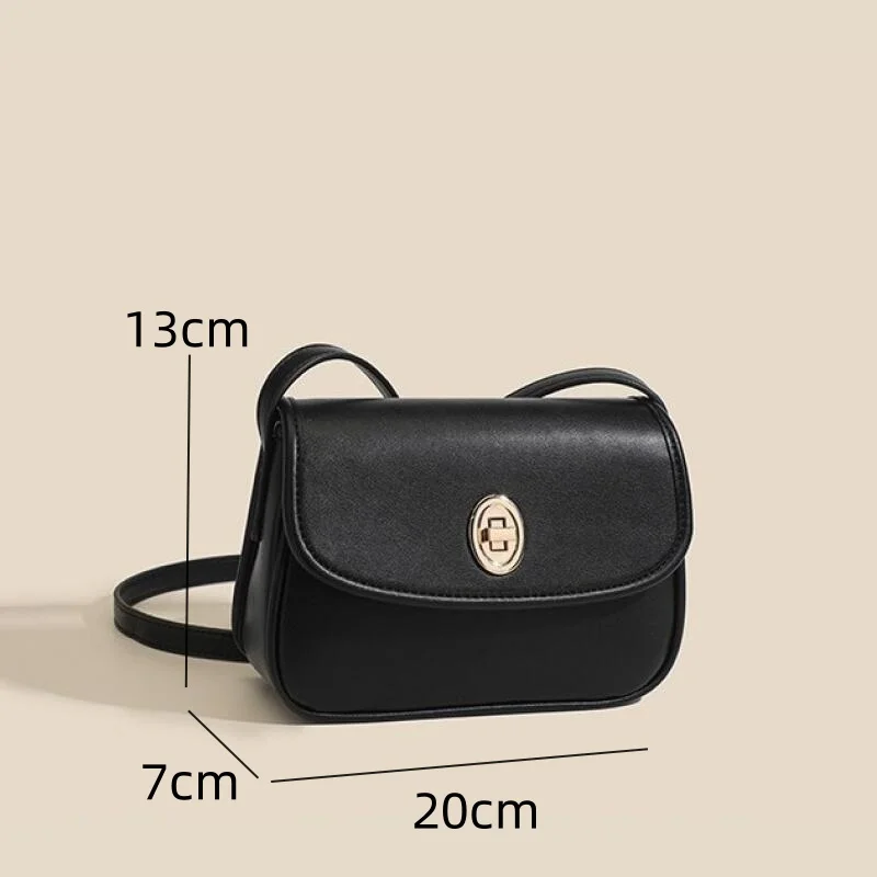 Female Shoulder Bags Retro Black Brown Advanced Sense New Fashion Small Square Bags Women\'s Leisure Trend Niche Crossbody Bags