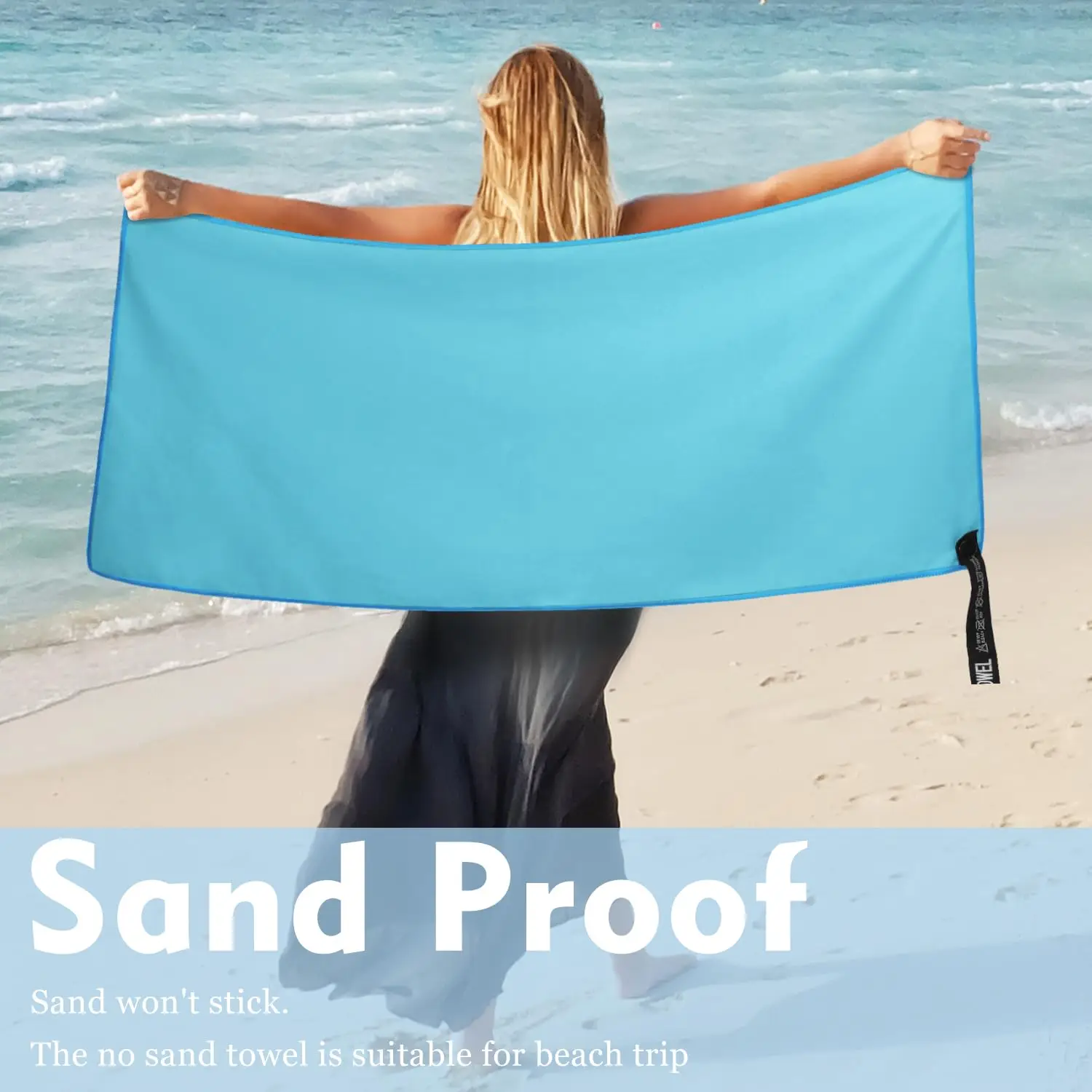 منشفة شاطئ ممتازة من الألياف الدقيقة فائقة الامتصاص، منشفة شاطئ ممتازة للسفر واللياقة البدنية والصالة الرياضية والسباحة واليوجا والتخييم والأنشطة الخارجية