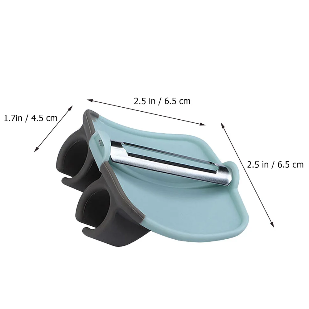 أداة مطبخ من الفولاذ المقاوم للصدأ على شكل إصبع، أداة مطبخ سهلة، مقشرة الخضار والفواكه والجزر، مكشطة الإبهام