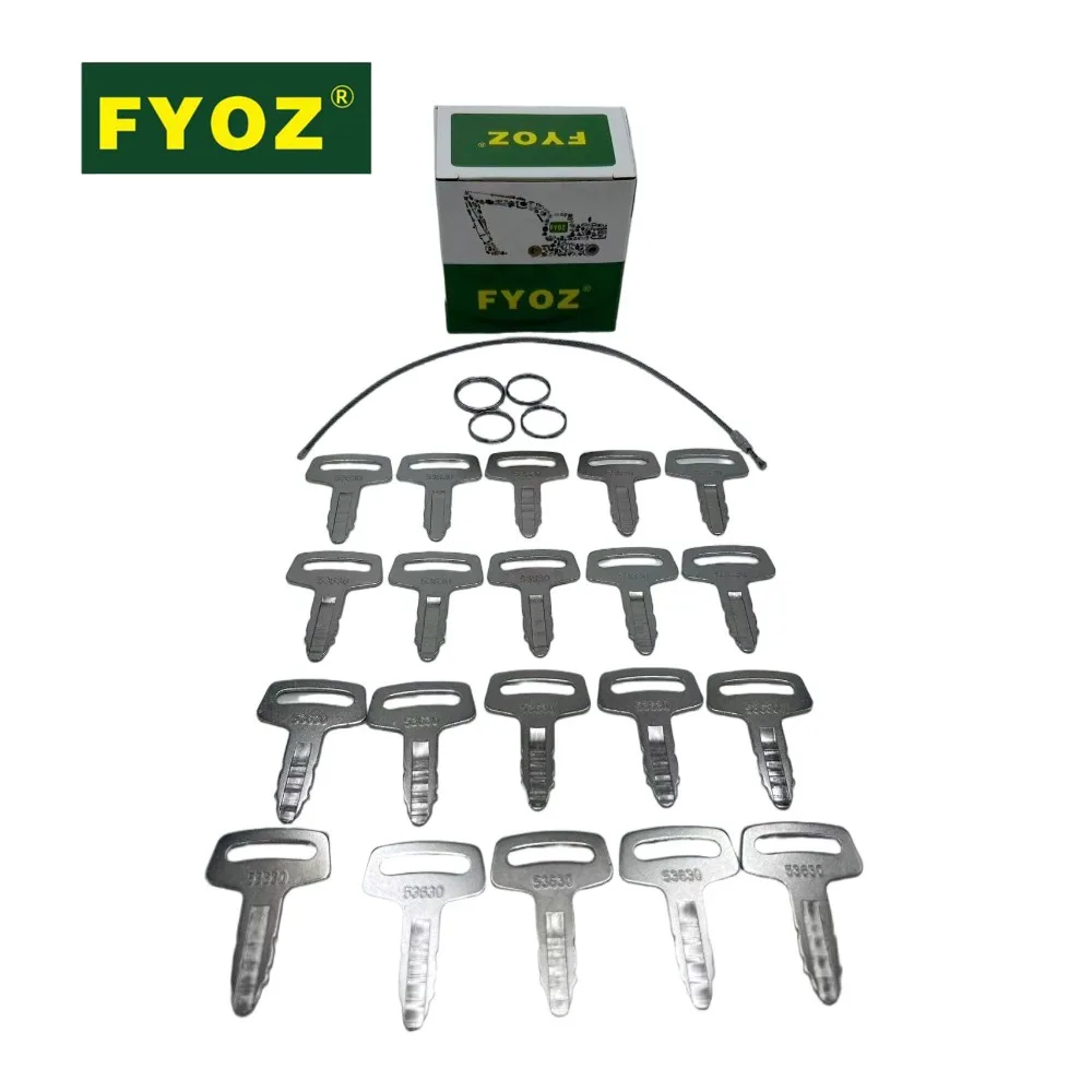 20PCS RC101-53630 Ignition Key For Kubota Excavator Loader Generator K008 KX121-2 KX161-2 R410 R520 KH101 KH151 Excavator Part