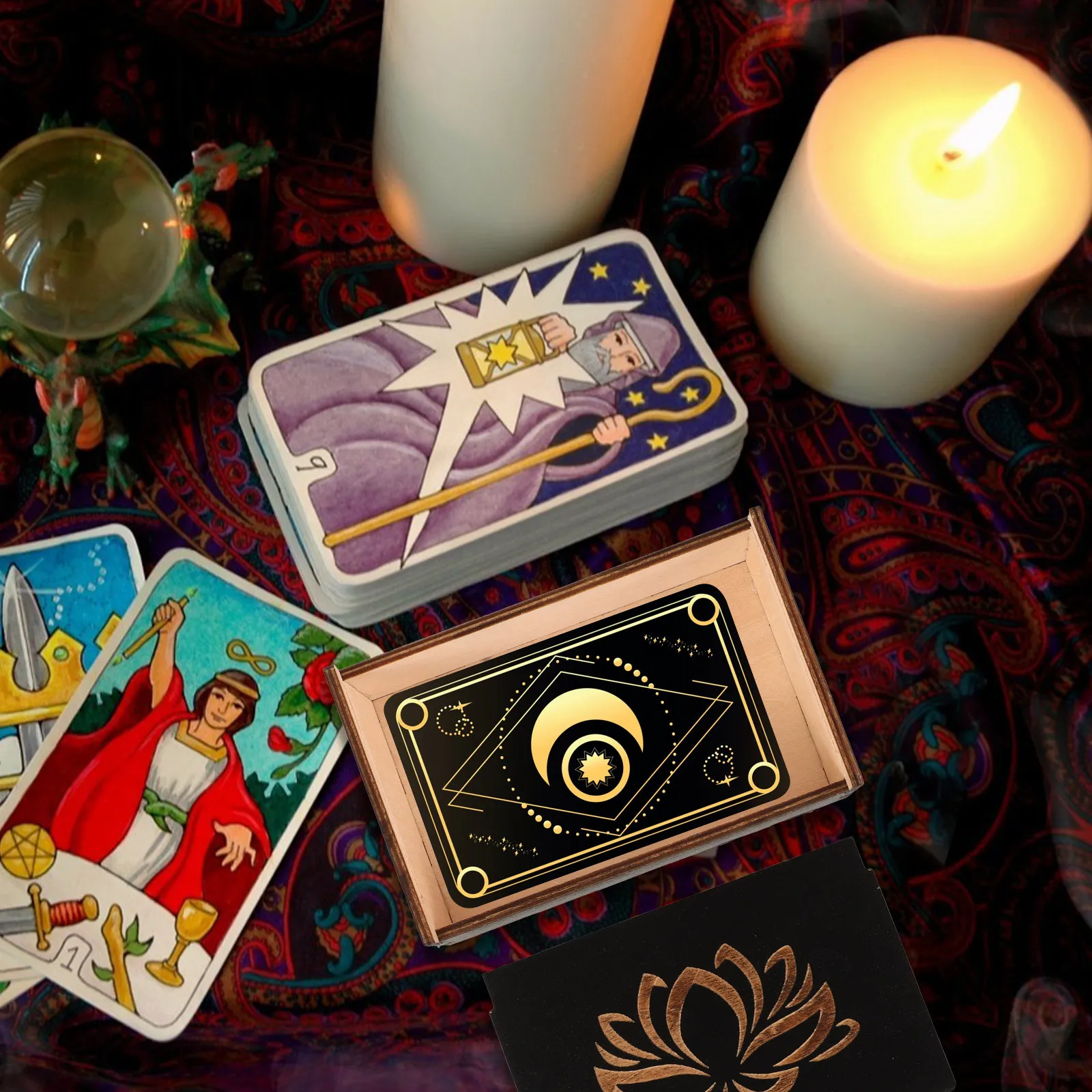 Delicate Wood Cards Box Classic Timeless Design Storage Case for Cards Tarot Decks Jewelry Earrings Necklaces Bracelets Trinket