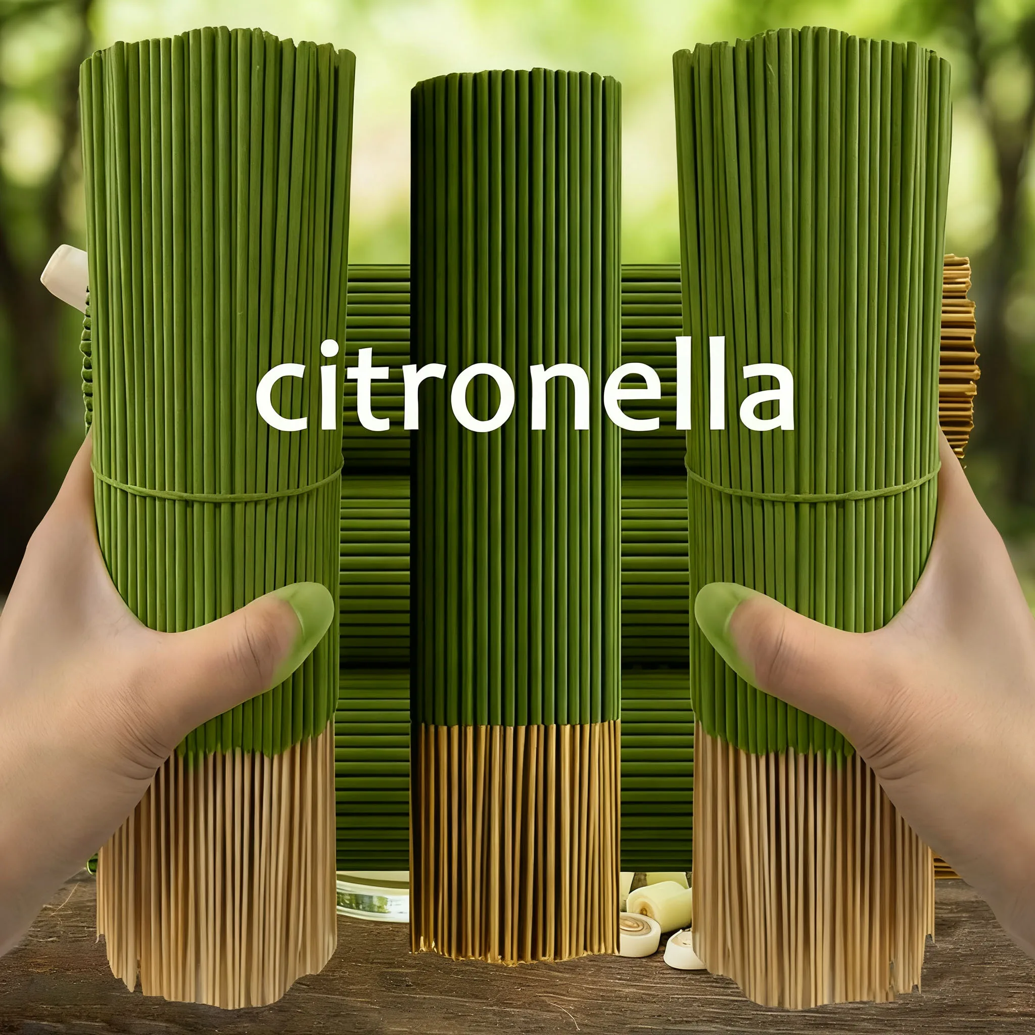 Palitos de hierba de limón que prolongan el tiempo de combustión, fragancia de madera artificial para las cuatro estaciones, adecuadas para el hogar, el camping, el jardín, la piscina y actividades al aire libre: Feng Shui para eliminar la mala energía, purificar el aire, relaja la mente, madera reciclada, la decoración navideña (Halloween/Natal/Natal/PARCOÑO de Acción de Acción de Gracias)