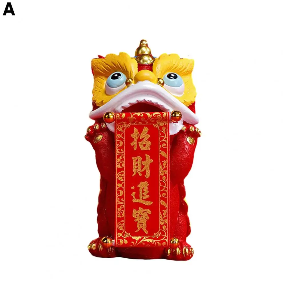 

Table Centerpiece Lion Small Lion Sculpture Chinese New Year Dancing Lion Figurine 2024 Mascot Miniature Ornament for Wedding