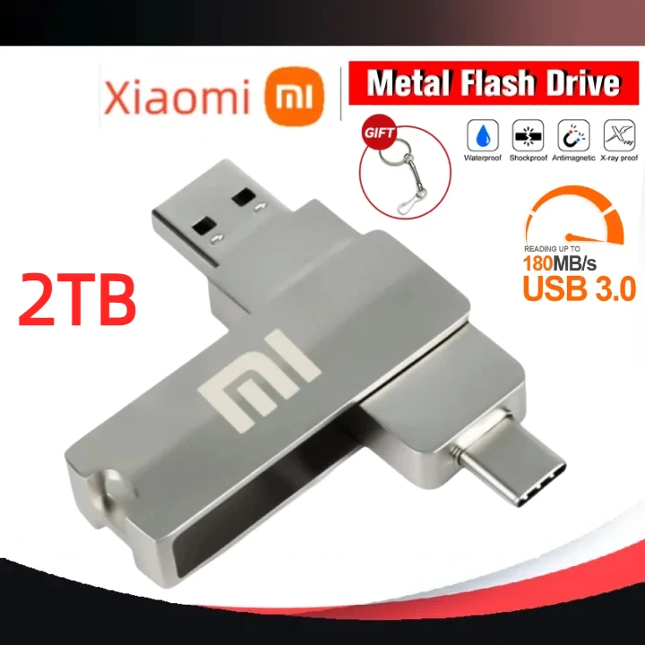 Xiaomi 2TB OTG USB-накопитель 128G 512G для телефона Android Pendrive 1TB U Drive 256G Тип C Pen Drive Металлическая карта памяти Cle Usb