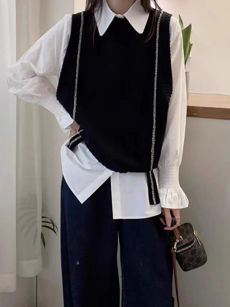 Camere ウール ニット ベスト レディース カジュアル スリムで快適な冬用トップス ラウンドネリン ピュア オンライン Ss