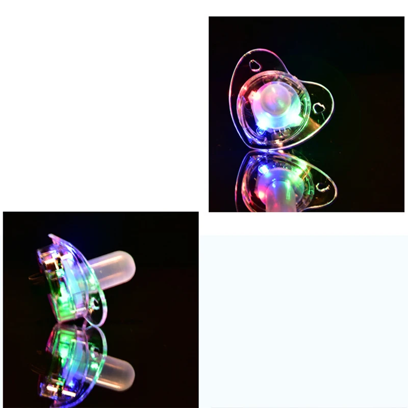 1 pz creatività luce notturna Led ciuccio Party Rave Soft Light Up Toys giocattolo lampeggiante Led incandescente fischietto collana capezzolo