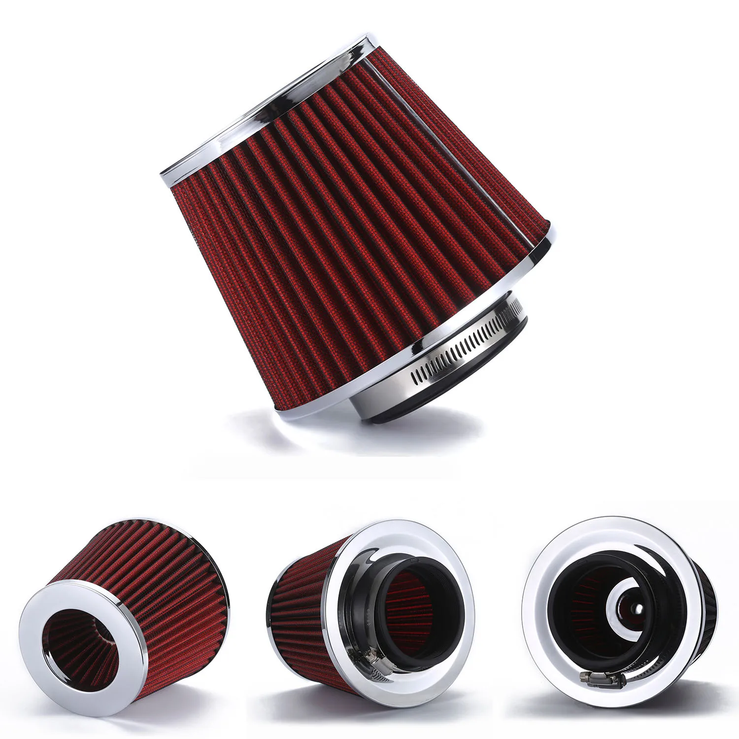 Yubao 76MM Universal Auto-Tuning Hochleistungs-Pilzkopf-Luftfilter Ansaugkit für Kfz-Teile Kaltluft-Aluminiumrohr-Kit – Detail 15