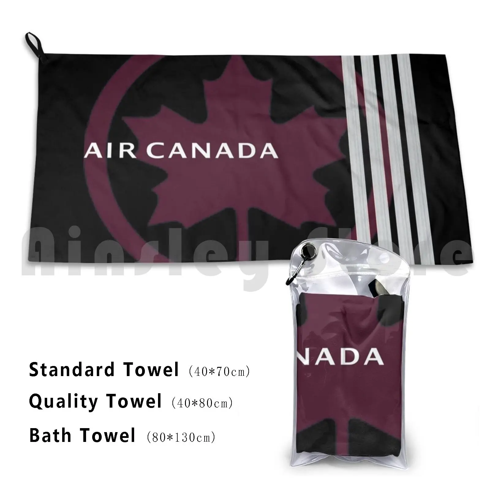 Air Canada Bath Towel Beach Cushion Air Canada Sky Fly Flying Aviation Plane Airplane Airplane Boeing Airbus Captain Pilot