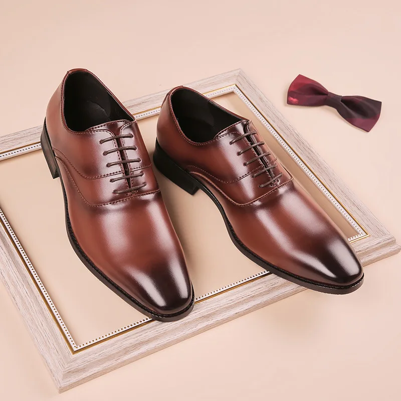 

2024 Large New Soft Soled Business Formal Leather Shoes For Men Sandals And Gentlemen Casual Single Shoes Trendy мужская обувь