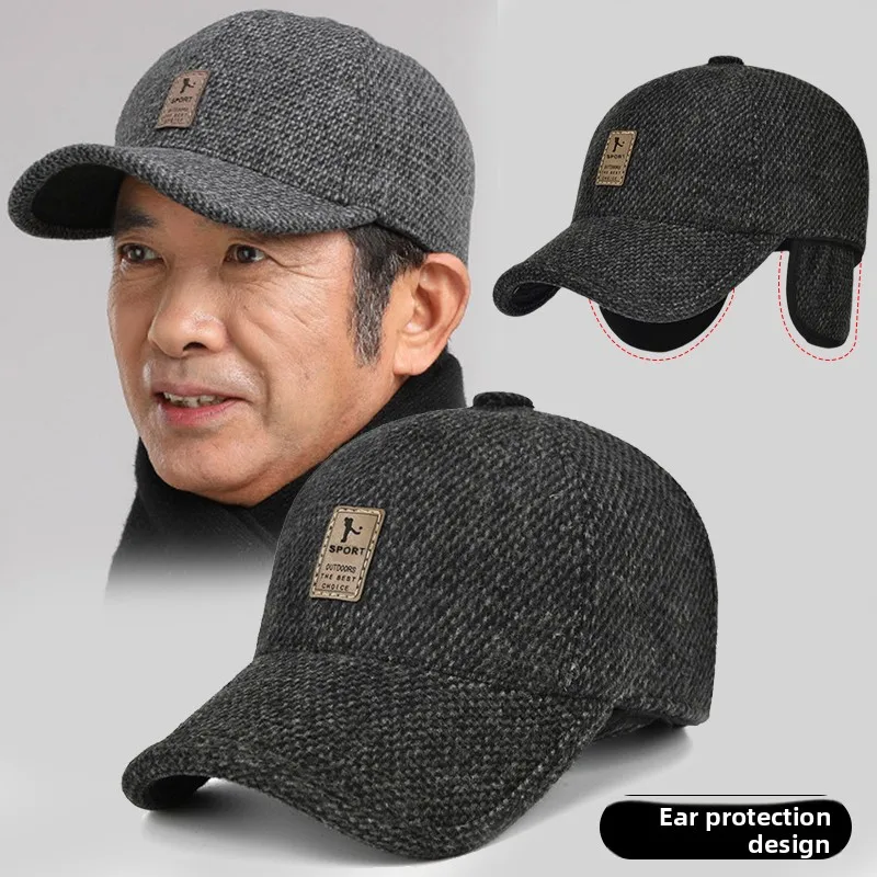 

Warm Autumn Winter Baseball Cap for Men ly Ear Protection Cotton Hat Dad andpa Sle Thermal Cap Chinese Sle awl