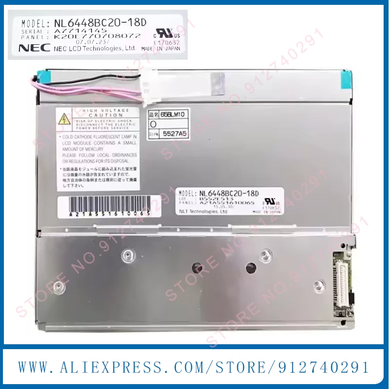 NL6448BC20-18D NL6448BC20-18 Original 6.5'' Inch NL6448BC20 18D 18 65BLM10  Industrial TFT LCD Display Panel 640×480
