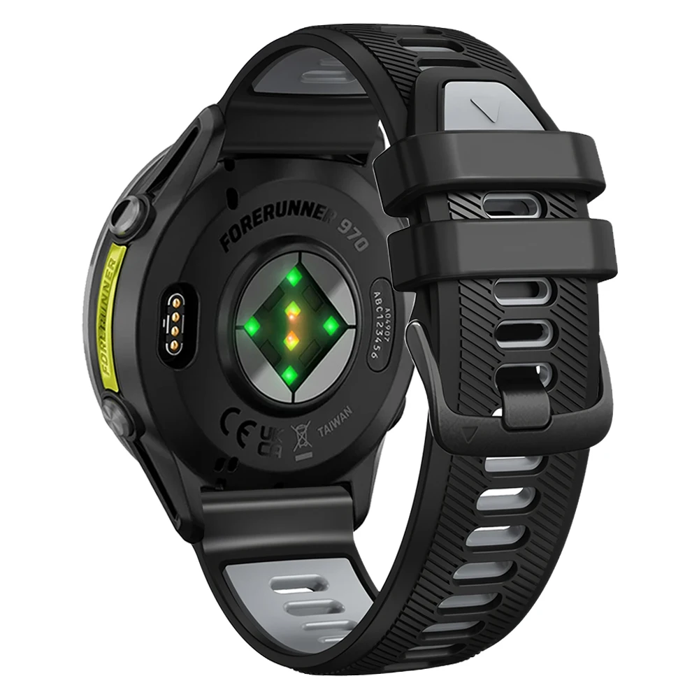 22 ミリメートルシリコンストラップガーミンフォアランナー 970 965 955 ソーラー 945 935 745 ツートンスポーツ時計バンドブレスレットベルトアクセサリー