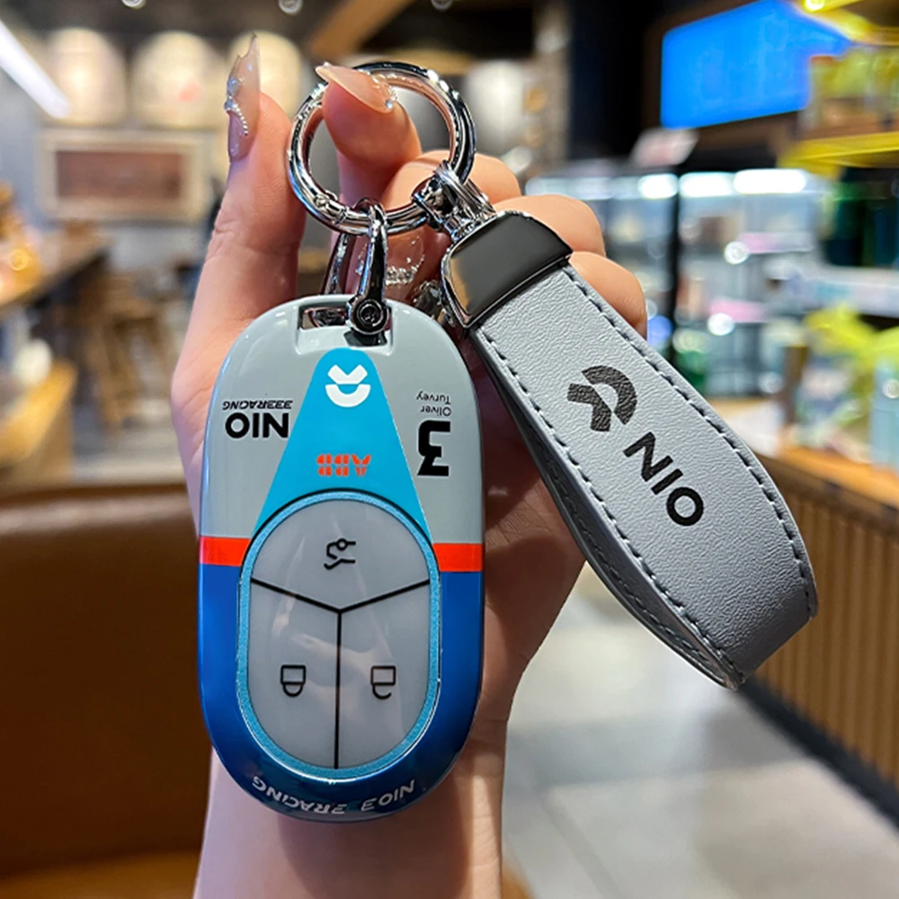Car Key Case Full Remote Cover Shell Holder For Wei Lai Nio EC6 EC7 EP9 ES3 ES6 ES7 ES8 ET5 ET7 EL7  EVE ET Interior Accessory