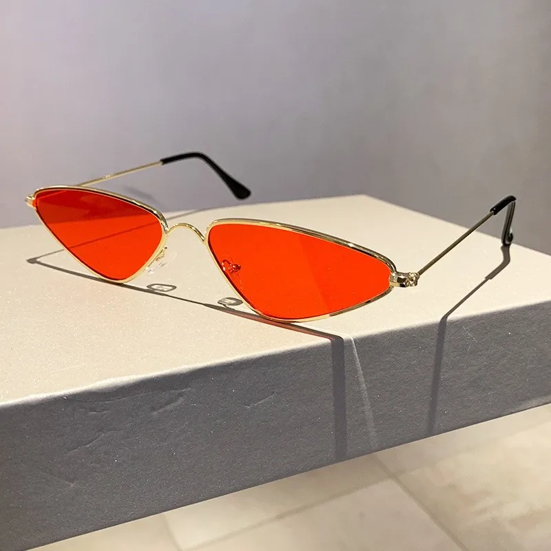 Vintage Cat's Eye Sunglasses Women Luxury Designer Metal Sun Glasses Lady Driving Fashion Shades UV400 Eyewear