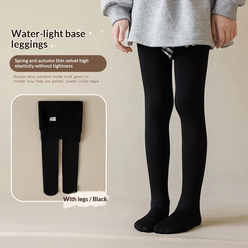 Teen School Girls Flesh Color Fleece-Lined Tights Winter Kids Thermal Leggings Warm Skin Tone Dance Pantyhose Children's Tights