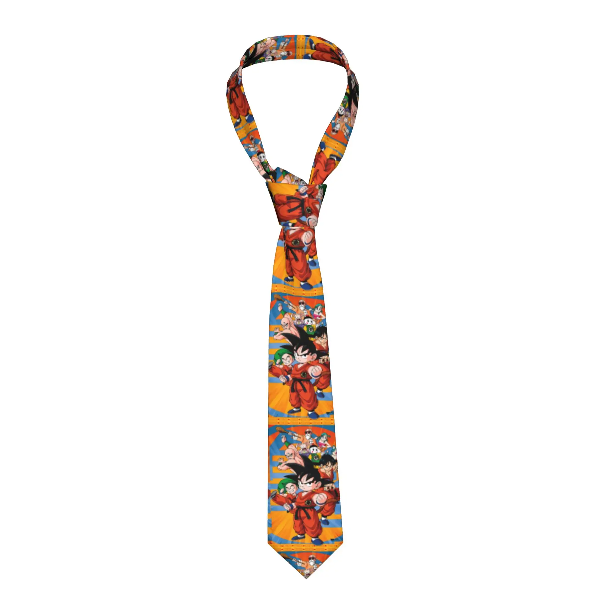 Corbata de Goku de Dragon Ball en blanco y negro, corbatas de boda, corbata de moda para hombre, corbata personalizada, regalo de cumpleaños