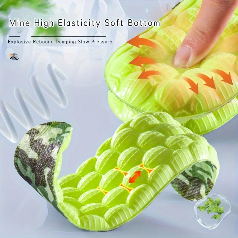 Wkładki sportowe 4D Miękkie Oddychające Dezodorujące Wysoka Elastyczność Amortyzujące Wkładki do Butów do Biegania dla Kobiet i Mężczyzn Lateksowe Wkładki Masujące