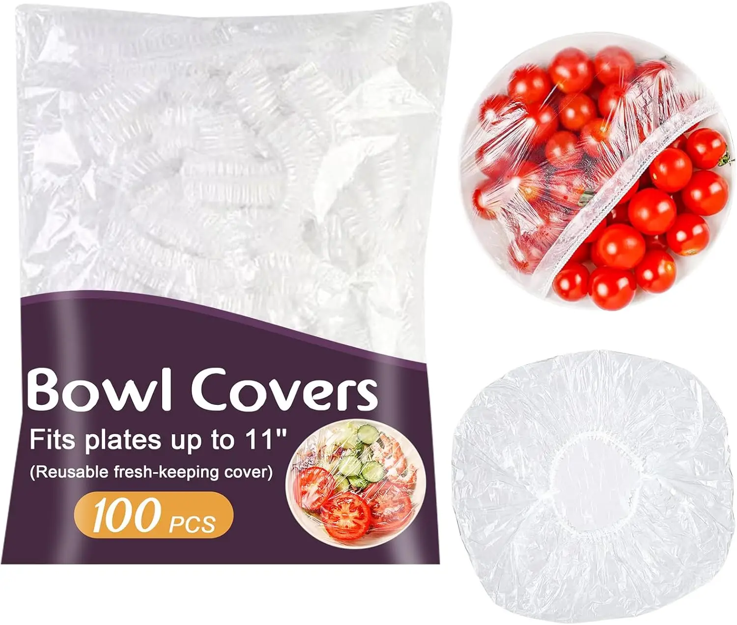 

Bowl Covers Bread Proofing Large Plastic Wrap for Food Sourdough Bread Baking Bread Rising Elastic Reusable Plate Covers Outdoor