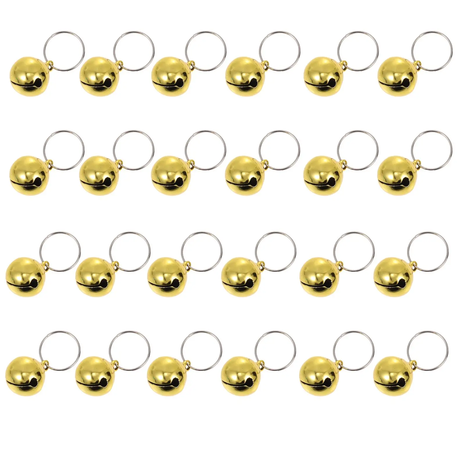 

24 Pcs Christmas Bells Metal Dog Cat Decorations for Collar Ornaments Party Wedding Festive Hanging Tree