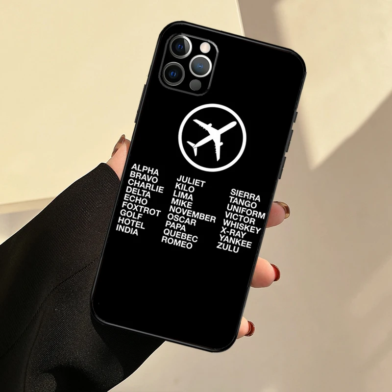 Airplane Pilot Epaulette Phone Case For iPhone 14 11 12 13 Pro X XR XS Max 6 6S 7 8 Plus SE 2020 Back Cover