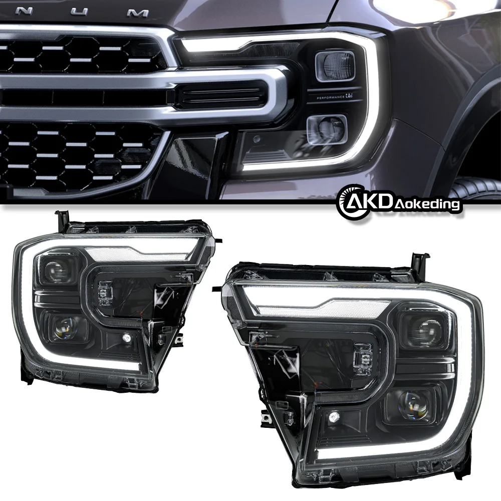 Headlight For Ford Ranger Raptor 2022 2023 Head Lights Style Replacement DRL Daytime lights retrofit Projector Facelift