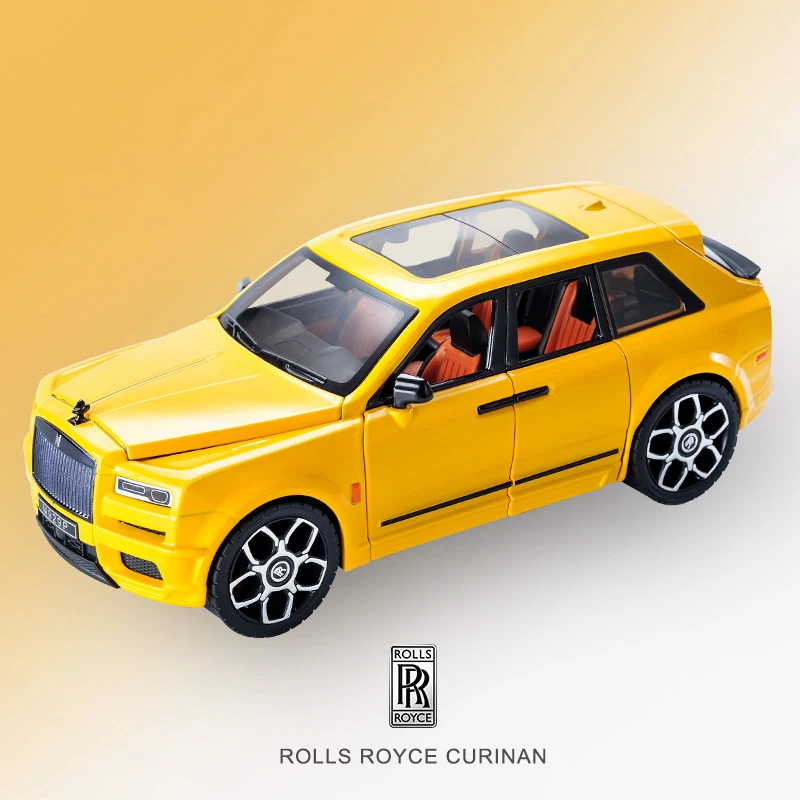 1:20 Rolls Royce Cullinan SUV Alloy Model Car Toy Diecasts Metal Casting Sound and Light Car Toys For Children Vehicle