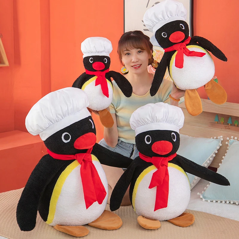 

Kawaii Penguin Chef Plush Toy Stuffed Doll for Kids Birthday Xmas Gift Cute Bag Plushie for Boys Girls Valentines Gift