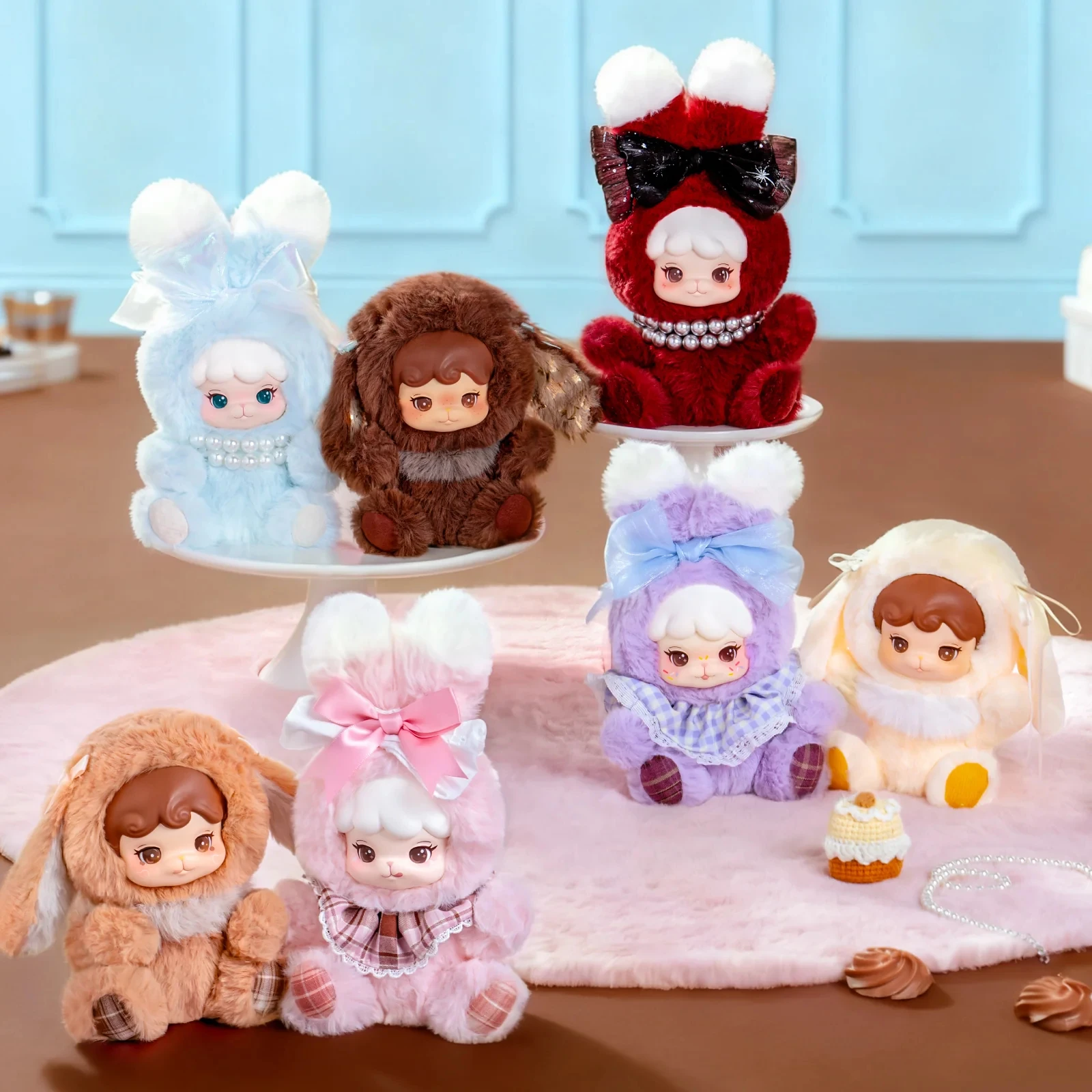 

ROBOTIME Rolife Cream Cookii Bunny Плюшевый брелок-подвеска в закрытой упаковке, тематика десертов, секретный приз, мягкая коллекционная игрушка, подарок для девочки